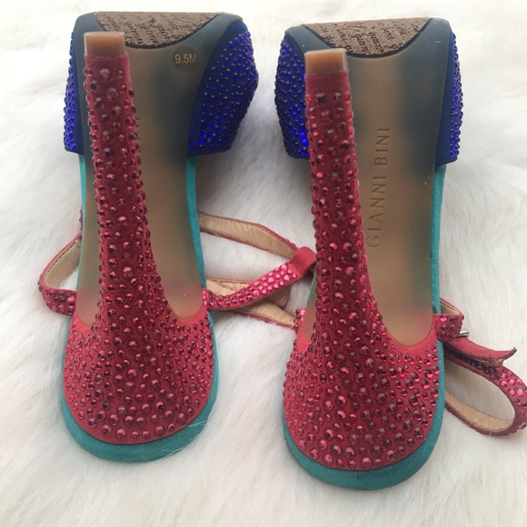 gianni bini rhinestone heels